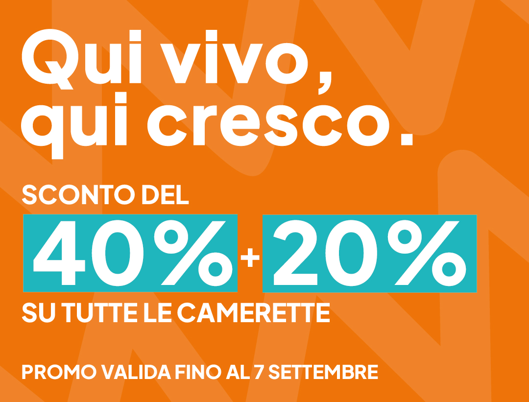 Promo Mami Sconto 40 + 20 su tutte le camerette
